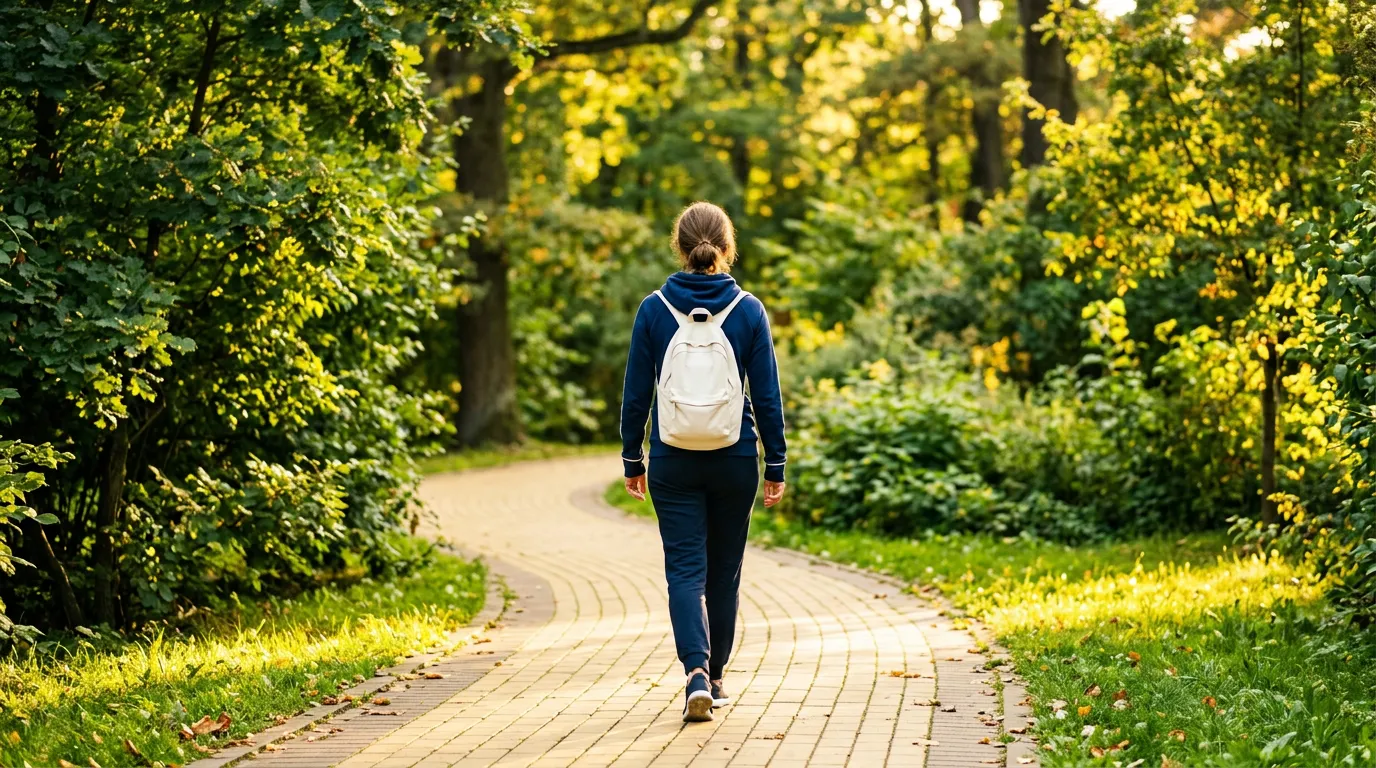 Anonymous person walking outdoors - circulation wellness tips for adults over 50